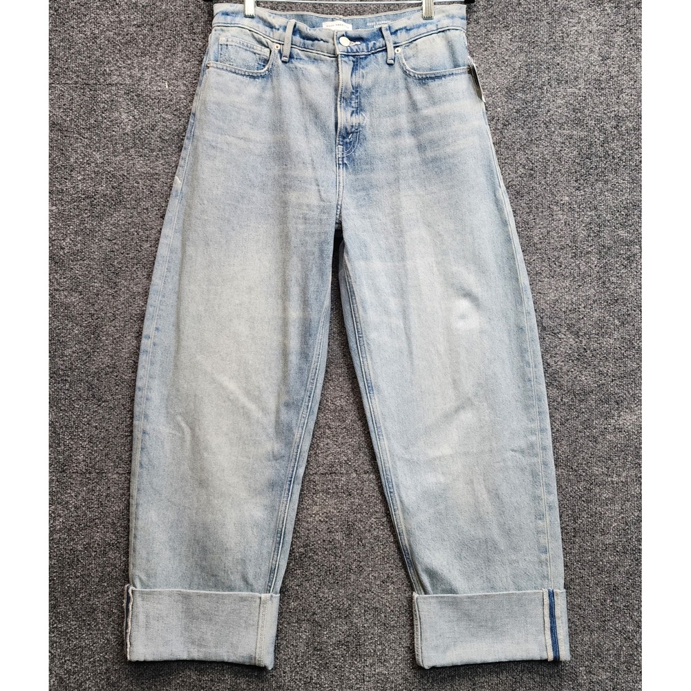 NWT Good American Good Standard Barrel High Rise Horseshoe Wide Leg Jeans 6